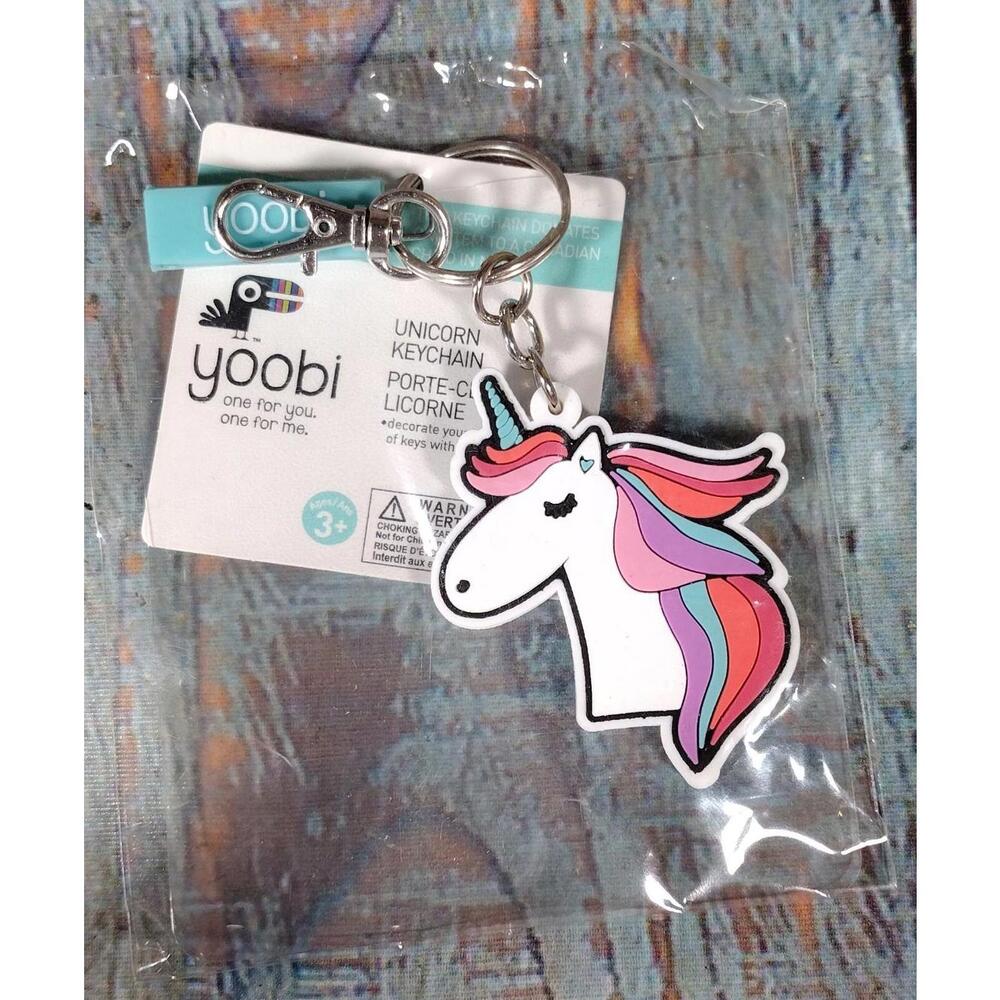Yoobi Unicorn Keychain‎ with Rainbow Mane
